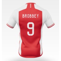 Camisa de Futebol Ajax Brian Brobbey #9 Equipamento Principal 2023-24 Manga Curta